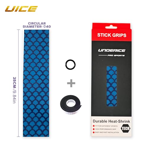UICE Hockey Sticks Grip,Replacement for Ice Hockey Sticks Tape, Fits Adult and Kids,Easy Install, Durable, Ideal Team Swag, Clean Non-tack,Fish Scale Pattern - color: blue