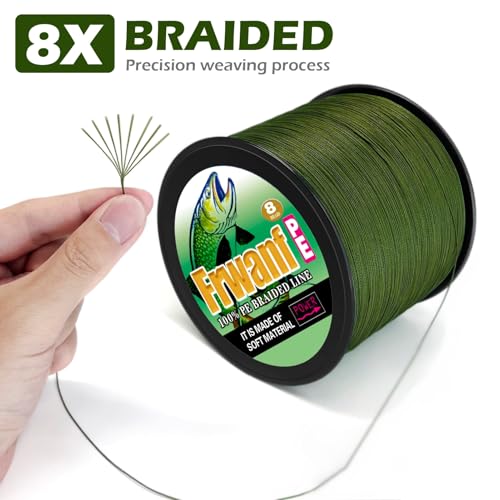 8 Strand Braided Fishing Line - Colorfast - Zero Stretch - High Strength - Abrasion Resistant Braided Line - Thousands of Choices in 9 Colors - Professional Performance in Salt or Fresh Water - color: Black (do not fade), size: 6LB-547Yards-0.10MM(do not