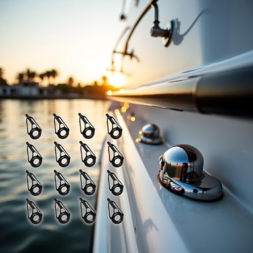 16Pcs Black Fishings Rod Tip Ceramic Guide Rings Replacement Rod Tip Guide Fishings Rod Eyelets Repair Part Easy Installation, Reel Care Accessories