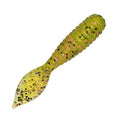 Charlie's Worms Artificial Fishing Bait Spade Tail Grub, Freshwater Saltwater Bass Fishing Lures Scented Soft Baits 12pk - color: Houdini
