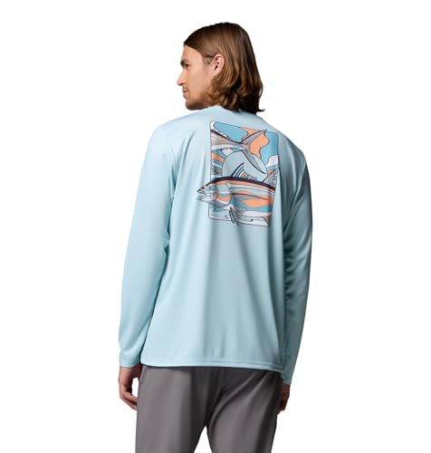 Columbia Men's Terminal Tackle PFG Fish Shine II Long Sleeve - color: Marine Light, size: Medium