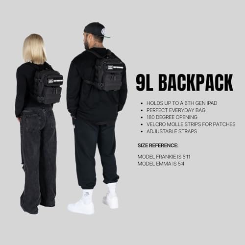 WOLFpak 9L Mini Tactical Backpack for Men & Women | Compact, Small Everyday Carry Bag for Gym, School, Travel | Durable, Water-Resistant Daypack with Molle System and Patch Panel (Nightshade Edition) - color: Nightshade Edition