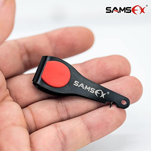 SAMSFX Fly Fishing Tippet Line Cutter Fishing Nippers Mulit-Tool with Zinger Retractors - color: Pin-On Retractors, 16" Steel Cord