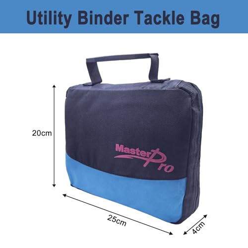 MASTERPRO Fishing Soft Lure Storage Bag with 10 Single Detachable Washable Plastic Pocket Sleeves, for Fishing Tackle Rigs Lines Baits Binder Bag Organizer - color: Shrimp Grey