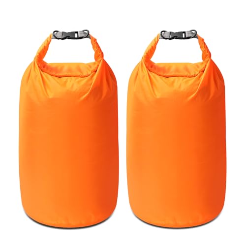 Dry Bag Set, Waterproof Small Lightweight Dry Bags for Paddle Board Kayaking, Fishing, Camping(Orange, 70L 2Pack) - color: Orange, size: 70L 2Pack