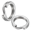 Split Rings Fishing [] - Stainless Steel Flattened Terminal Tackle Connector Lure Snap Split Ring Use for Freshwater Saltwater Loop -Tackle Hook Line Connector - size: 6# 37kg