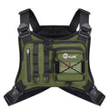 CVLIFE Outdoor Chest Bag for Men, Tactical Chest Pack, Adjustable Running Vest Bag, Lightweight Anti-theft EDC Rig for Hiking - color: Green