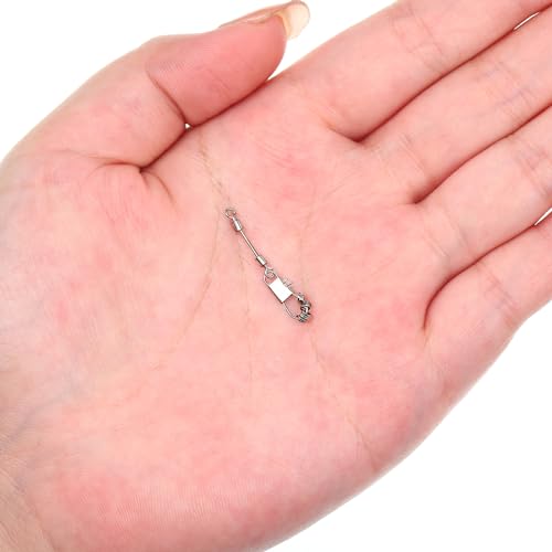 RoundFunny 100 Pcs Fly Fishing Tippet Rings 10 Lightweight Tippet Rings on a Clip Fly Fishing Trout Line Leaders Connectors 2mm 25lb