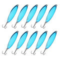 Fishing Spoons Lures, Metal Saltwater Treble Trout Lures Jigging Spoon with Treble Hooks Casting Spinner Baits - color: Blue, size: 14g / 1/2oz