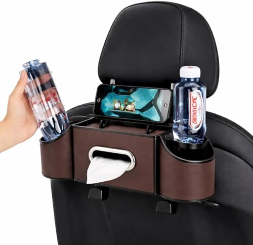 4-in-1 car organizer back seat, Multi-Pocket backseat car cup holder, Universal back seat cup holders for cars, car organization, for Travel & Daily Use (KARTAN) - color: KARTAN