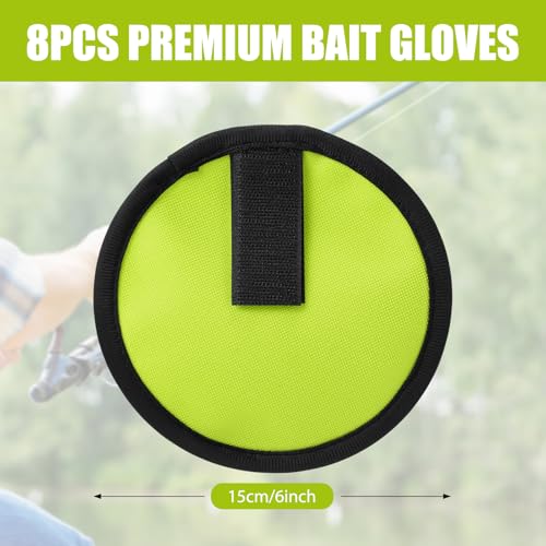 8 Pack Fishing Lure Covers，Lure Wraps for Fishing Rod，Fishing Hook Bait Covers - color: Lemon Green
