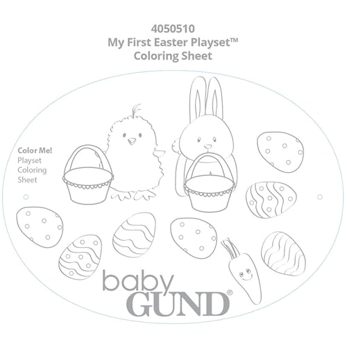 GUND Baby My First Easter Basket 5-Piece Plush Playset with Rattle, Squeaker & Crinkle Plush Toys, Sensory Toy for Babies & Newborns, 9” - style: My 1st Easter Basket