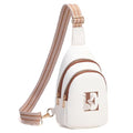 Viverte Crossbody Bags for Women Initial Sling Bag Cross Body Fanny Packs Personalized Gifts for Mom Women Wife - color: Beige with Brown, style: E