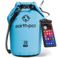 Earth Pak Waterproof Dry Bag - Roll Top Waterproof Backpack Sack Keeps Gear Dry for Kayak with Waterproof Phone Case - color: Light Blue, size: 20L