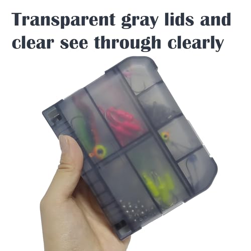 2PC-Aventik Fishing Tackle Box Utility Boxes Plastic Case Storage Organizer Box Fishing Tackle Storage (HOOK BOX-0701B) - style: HOOK BOX-0701B