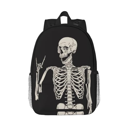 Halloween Skeleton Funny Skull Backpack For Teenage Girls And Boys Cute Kids Backpacks Children School Bag - color: Halloween Skeleton Funny Skull