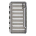 Aventik Waterproof Fly Fishing Boxes Super Slim Transparent Easy Grip Foam Fishing Tackle Storage Trays 7.36"X4.02"X0.63"(Grey-LA) - color: Grey-LA