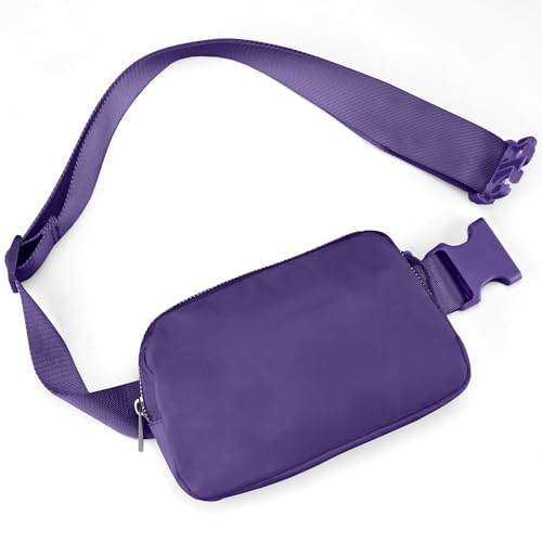 JSJ Mini Fanny Pack for Women & Men,Valentines Day Gifts for Girls Teens Kids Daughter Sister Her,Trendy Stuff Crossbody Bags Cute Everywhere Belt Bags. (Purple) - color: Purple