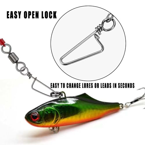 150pcs Fishing Snap Swivels Barrel Swivel with Coastlock Snap Stainless Swivel Corrosion Resistant Fishing Tackle Accessories Lure Line Connector for Saltwater Freshwater Fishing