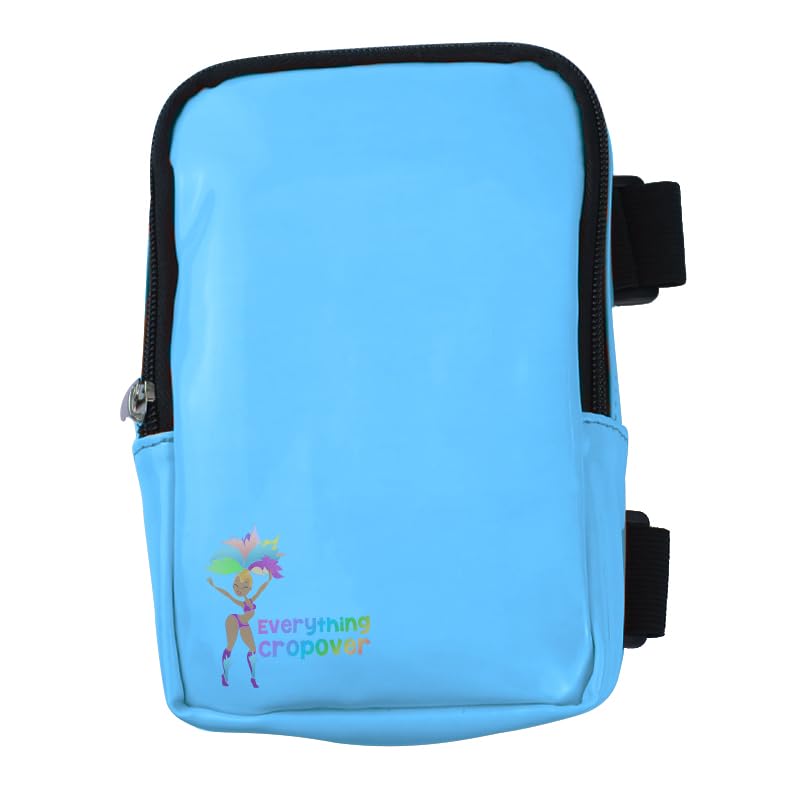 Glossy Thigh Bag | Leg Harness for Women | Outdoor Leg Pouch | Carnival Hiking Travel Fanny Pack with Adjustable Straps | Light Blue - color: Blue (light blue)
