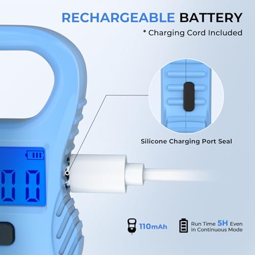 Calamus Lightweight Fish Scale – Rechargeable Digital Scale with USB Cable, 55lb Capacity, Multi-Units Pound/Ounces & Kilograms, High Accuracy, Backlight LCD Display, Fishing Gifts for Men - color: Blue