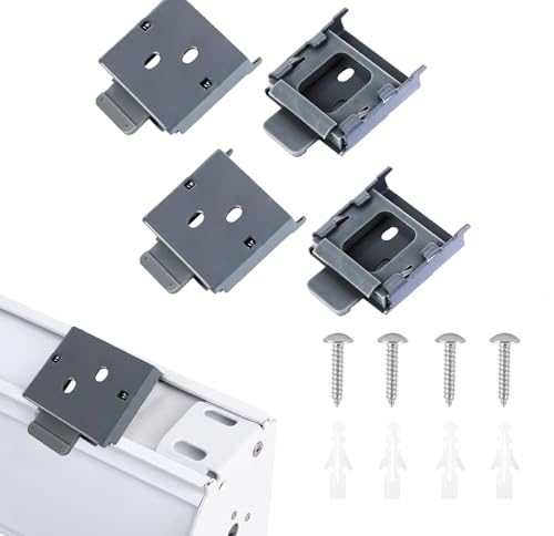 coolaroo Replacement Parts - Outside Mounted Blinds Curtain Rod Bracket Attachment, Vertical Blinds Replacement Parts, Deer Blind Brackets & mini Blind Brackets for Blinds Replacement - color: Gray, size: 2 SET