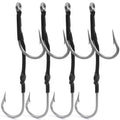 Double Hooks Rig for Trolling Chunking,4pcs Saltwater Trolling Hooks Stainless Steel Double Trolling Hooks Large Big Game Fishing Hooks for Marlin Shark Tuna Wahoo Dorado Fishing - size: 9/0-4pcs