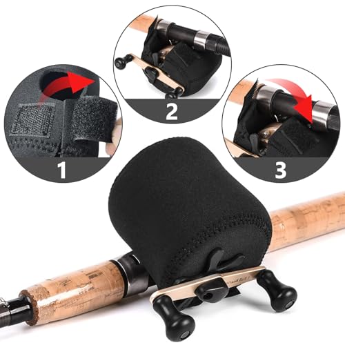 Fishing Reel Protective Cover - Neoprene Baitcaster Casting Spinning Reel Pouch Case Bag, Outdoor Wadering Accessories, 3.2" L x 2.4" W