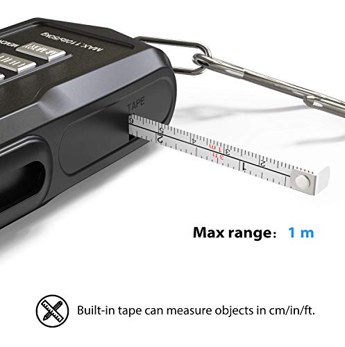 Dr.Meter Fish Scale Backlit LCD Display FS01: 110lb/ 50kg Digital Luggage Scale with Storage Function Numerical Comparison, Built-in Measuring Tape, Batteries Included - Fishing Gifts for Men