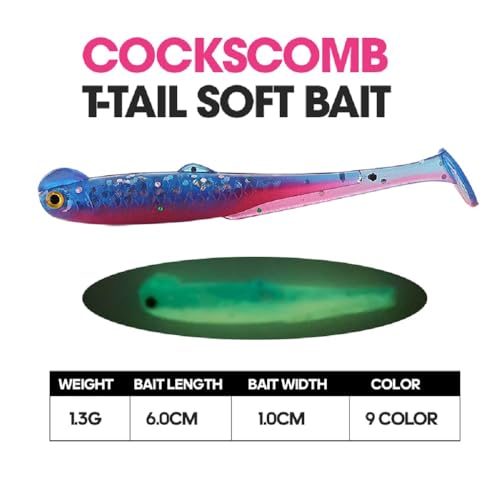 TPR Simulation Fake Corn Soft Baits Corn Carp Fishing Lures Floating Baits with Nice Scent for Carp,Trout Fishing,Cat Fish - color: Multi- 20PCS T-tail Cockscomb Fish