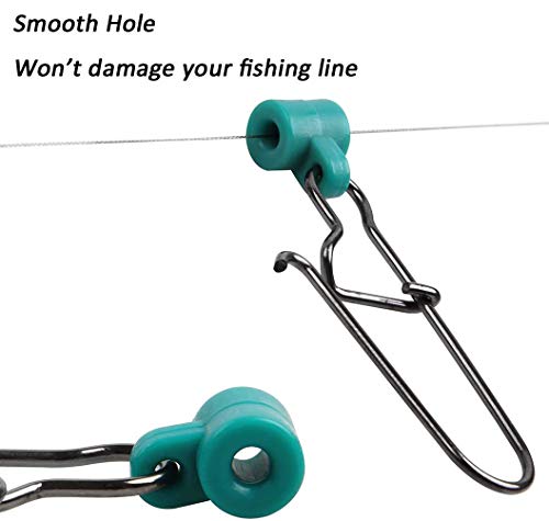 Fishing Sinker Slide Fishing Line Sinker Slider Heavy Duty Fishing Snap Clips Sliding Swivels Sinker Weights Connector Saltwater Surf Fishing Rigs Catfish Bottom Rig Fish Finder Rig - style: 20pcs Green Slide