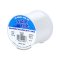 Triple Fish Monofilament Fishing Line - Strong Clear Pink Camo Color for Trolling, Bottom Fishing, Casting Main Line Catfish, Bass - color: Clear, style: 15 Lb Test / 1/4 Lb Spool