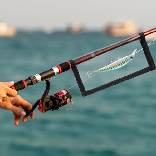 8 Pack Fishing Lure Wraps,Resistant Clear PVC Lure Covers Water-Resistant Tackle Storage for Rod Fabric Hook Protectors