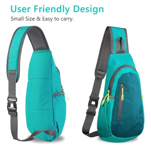 TITECOUGO Small Sling Bag, Lightweight Crossbody Backpack for Men Women, Shoulder Bag for Sports and Outdoor - color: Dark Green
