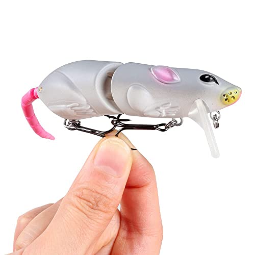 JOHNCOO Swimbait Hard Artificial Baits Mouse Fishing Lures Multi Jointed Fishing Lures Kit for Pike Bass - color: #E