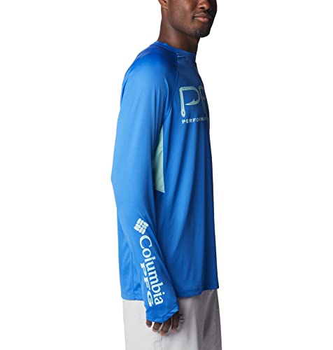 Columbia Men's Terminal Tackle Vent Long Sleeve - color: Vivid Blue/Gulf Stream, size: X-Small