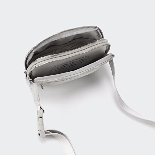 Pander Everywhere Belt Bag for Women, 5 Zipper Pockets Nylon Crossbody Fanny Pack Purse (Seal Grey) - color: Seal Grey