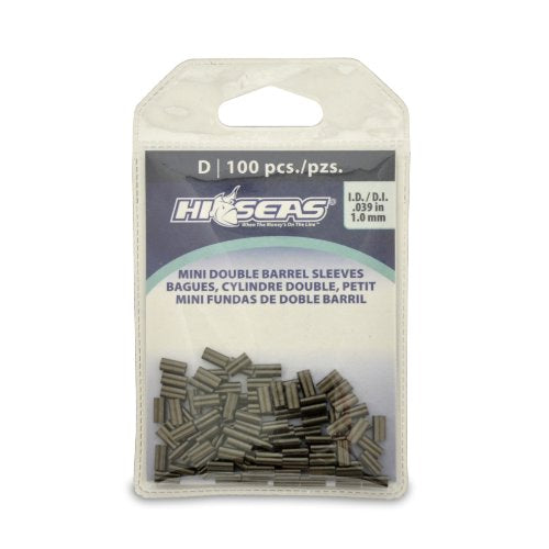 HI-SEAS Mini Double Barrel Copper Sleeves, 1.9 mm ID, 3.2 mm OD, 12.1 mm Length, Black, 1000 pc - style: 1.9 Mm Id/1000 Pc
