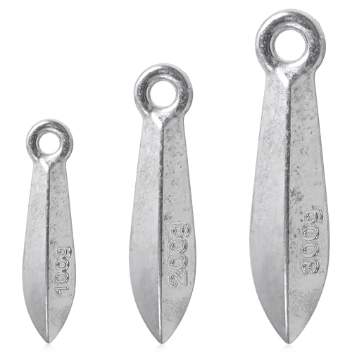 Bank Sinkers Fishing Weights for Saltwater Bullet Surf Fishing Accessories, Catfish Sinkers Bottom Rig Saltwater Fish Tackle - size: 7oz-200g-2pcs