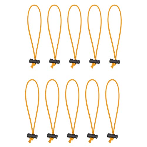 Foto&Tech Multipurpose Extra Thick Elastic Cable Tie and Organizer, Adjustable Cable Strap Toggle Tie, Reusable Tangle Tamer, Cable Management for Cord and Cable (10x 25CM, Orange) - color: Orange, size: 10 x 25 CM