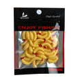 50PCs 2.4cm Maggot Soft Baits, Fresh Water Fishing Bait, Soft Fishing Lures, Bass Fishing Worms, for Lake Fishing Freshwater Saltwater Lake Ice Sea Fishing, Mackerel, Mullet - color: D