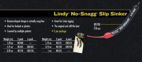 Lindy No-Snagg SLP Snkr - color: Standard (2 Pack), size: 3/8 oz