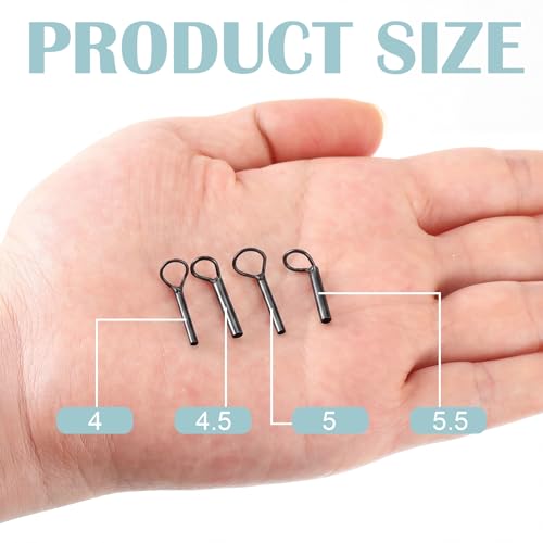 Fly Fishing Rod Tip Repair Kit 16 Pcs Tip Tops (4, 4.5, 5, 5.5) with 2 Glue Sticks, Metal Replacement Tips Portable Fishing Pole Repair Set for Fly Rods Broken Fish Pole