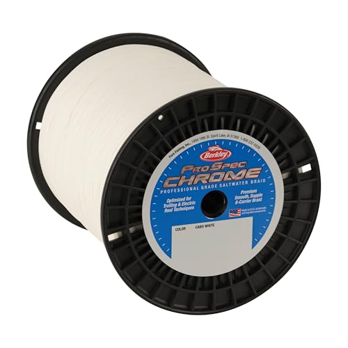 Berkley ProSpec Chrome Braid Fishing Line, Suitable for Saltwater Environments - color: White, size: 65lb - 3500yd