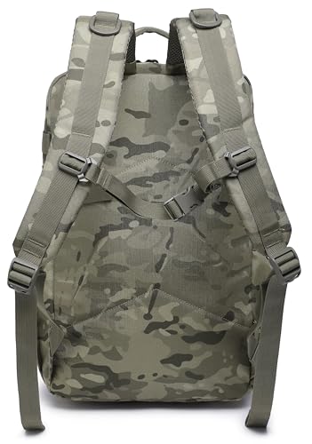 Wotony Military Tactical Backpack for Men Waterproof Daypack 3 Day Assault Pack Molle Bag with Water Bottle Holder - color: Cp, size: 25L