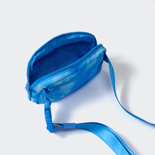 Pander Two Way Zipper Fanny Pack Nylon Everywhere Belt Bag for Women, Water Repellent Waist Packs, Crossbody Bags with Adjustable Strap (Cloud Blue) - color: Cloud Blue