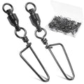 AGOOL Fishing Swivels Snaps Ball Bearing Swivels with Coastlock Snaps Stainless Steel Fishing Tackle Line Lure Leader Connector Quick Change Terminal Tackle for Lures, Leaders and Rigs - size: Size 6+6(180lb)