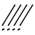 4 Sets 7.8” Straight Pipe Lamp Stem Kit, M10 Double End Threaded Lamp Rod Long Extension Risers, Black Lamp Parts Replacement for DIY Floor Lamps, Table Lamps & Ceiling Lights - size: 7.8”
