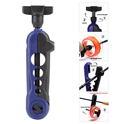 Mini Line Spooler, Portable Adjustable Fishing Line Spooler, Fishing Line Spooler Spinning Lines Winder Reel Spooling Device