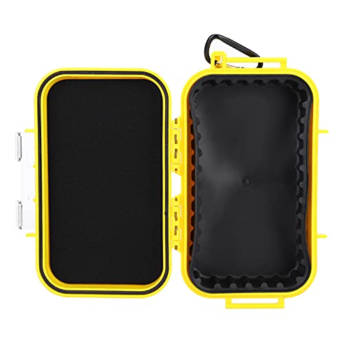 Tiiyee Waterproof Storage Case Dry Box Shockproof Airtight Fishing Outdoor | Airtight Protective Hard Shell Case Wet Dry Box for Survival Storage Fishing & Outdoor Gear, 6.29 * 3.54 * 1.57in - color: yellow